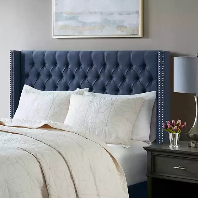 Tufted Upholstered Metal Leg Queen Headboard>Kirklands Home New