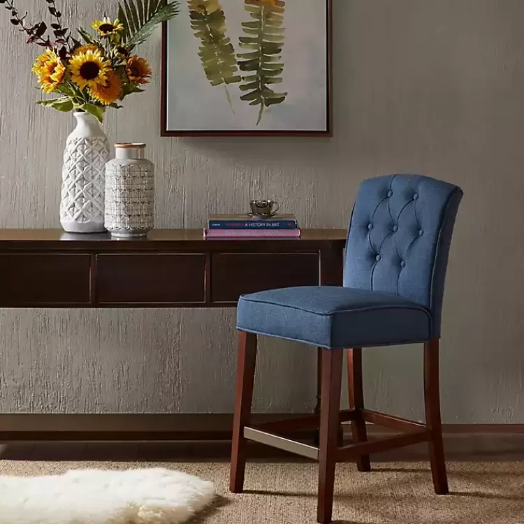 Tufted Upholstered Wood Counter Stool>Kirklands Home Sale