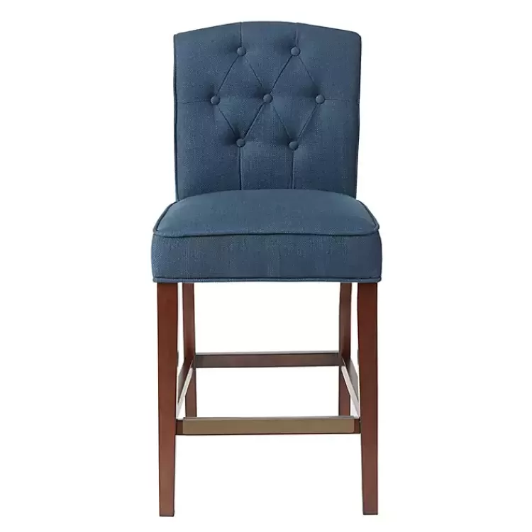blue_tufted_upholstered_wood_counter_stool_2.webp Tufted Upholstered Wood Counter Stool>Kirklands Home Sale