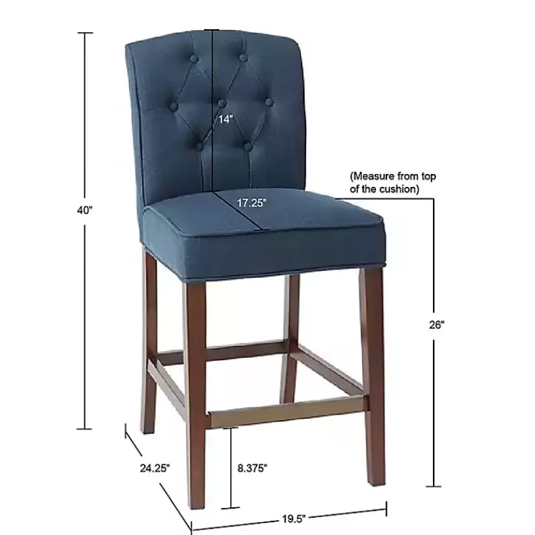 blue_tufted_upholstered_wood_counter_stool_5.webp Tufted Upholstered Wood Counter Stool>Kirklands Home Sale