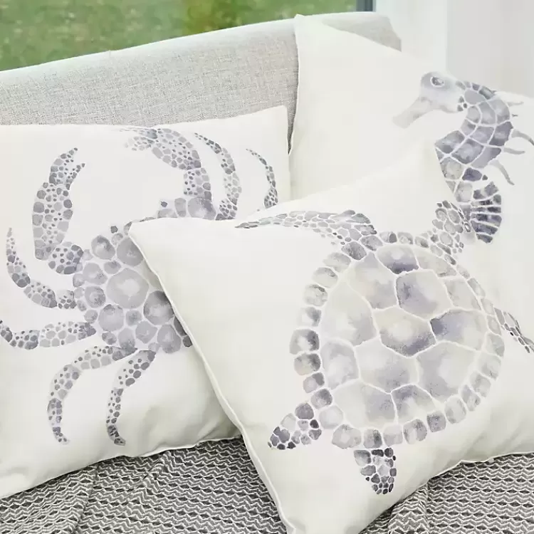 Blue Turtle Outdoor Pillow>Kirklands Home Sale