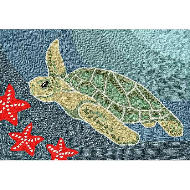Blue Turtle Scatter Rug>Kirklands Home Online