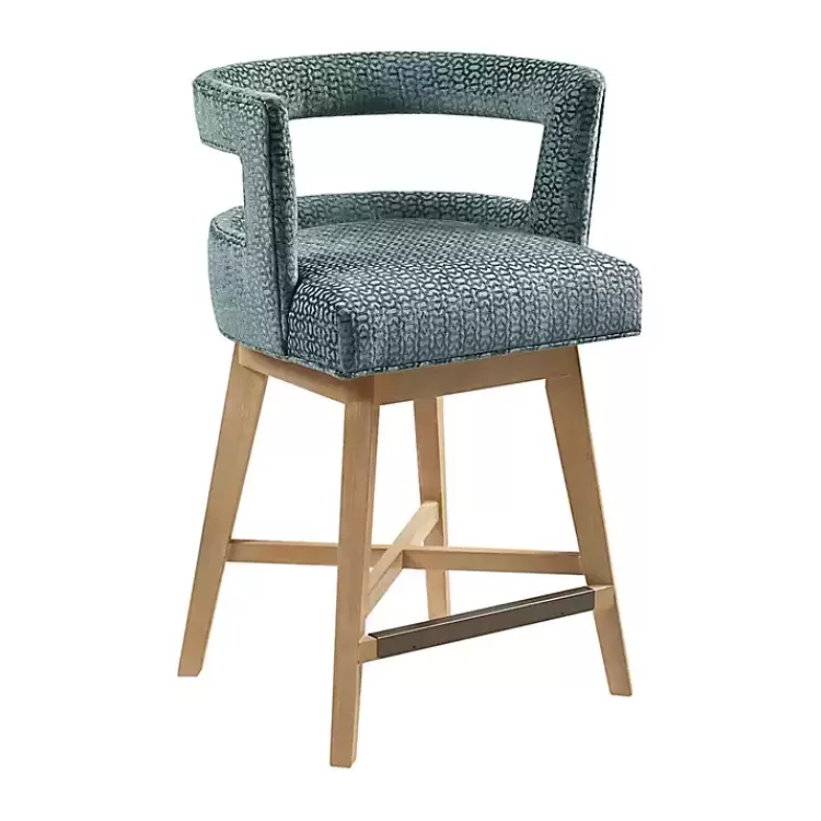 Upholstered Low Back Swivel Counter Stool>Kirklands Home Sale