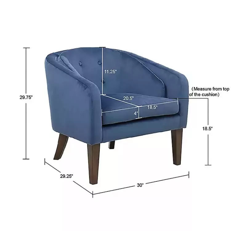 blue_velvet_tufted_midcentury_modern_accent_chair_7.webp Velvet Tufted Midcentury Modern Accent Chair>Kirklands Home Cheap