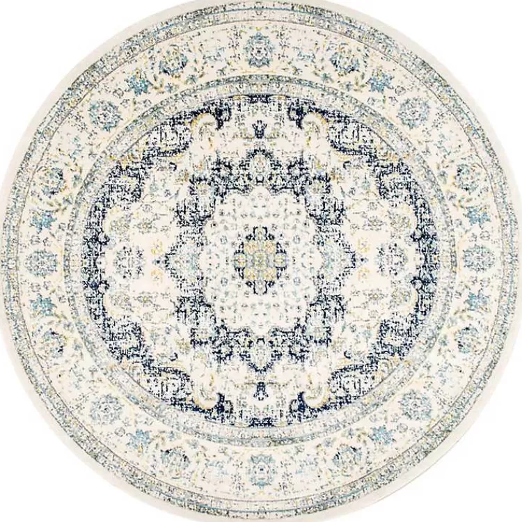 Blue Verona Round Area Rug, 5 ft.>Kirklands Home Clearance