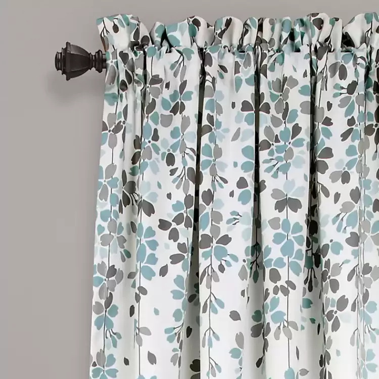 Blue Weeping Flower Curtain Panel Set, 95 in.>Kirklands Home Clearance