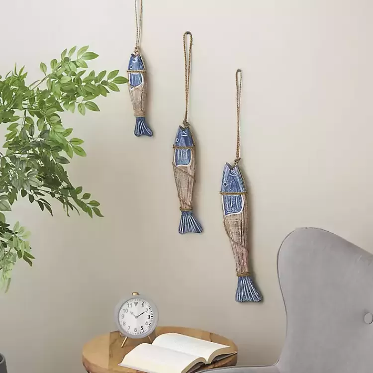blue_wood_fish_hanging_wall_plaques_set_of__6.webp Blue Wood Fish Hanging Wall Plaques, Set of 3>Kirklands Home Outlet