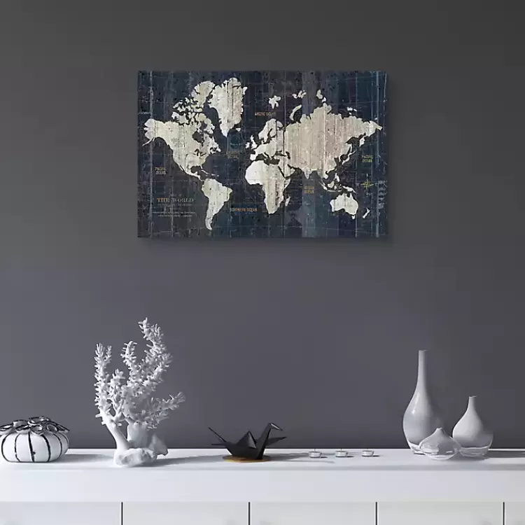 blue_world_map_canvas_art_print_2.webp World Map Canvas Art Print>Kirklands Home Shop