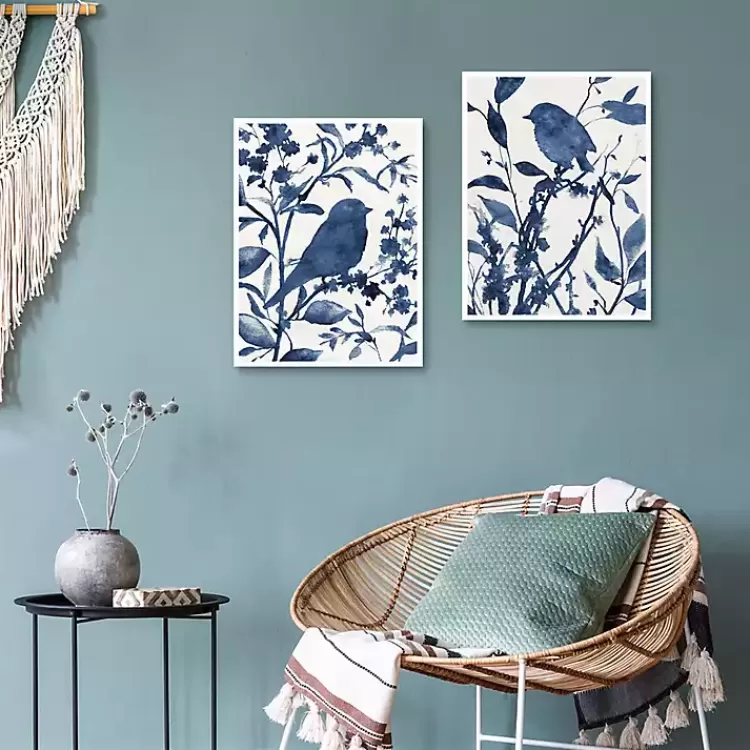 bluebird_silhouette_canvas_art_prints_set_of__2.webp Bluebird Silhouette Canvas Art Prints, Set of 2>Kirklands Home Fashion