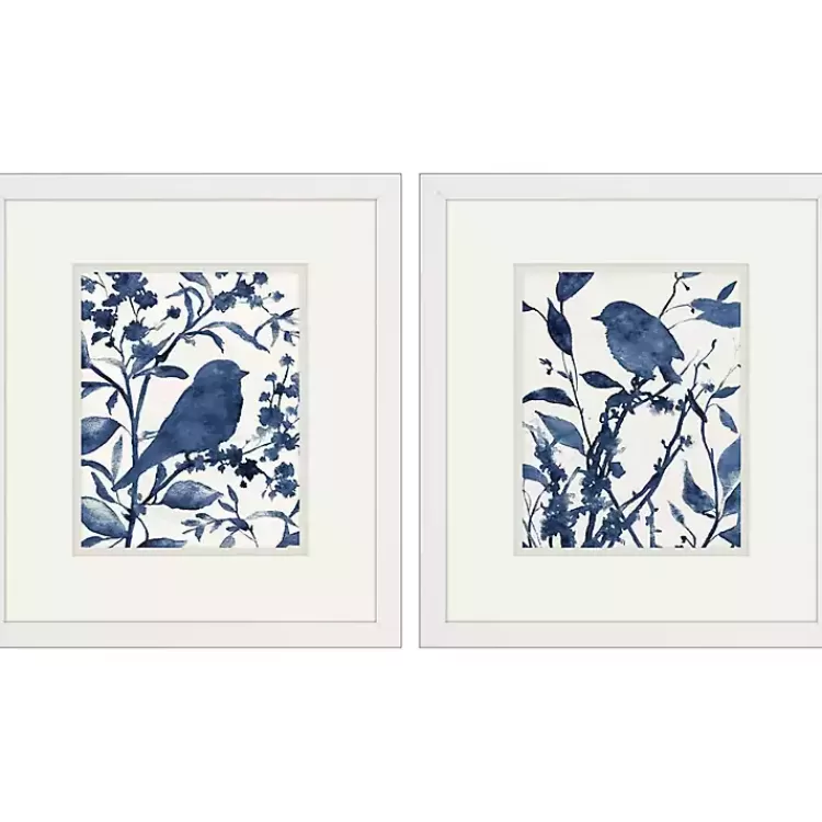Bluebird Silhouette Framed Art Prints, Set of 2>Kirklands Home Fashion