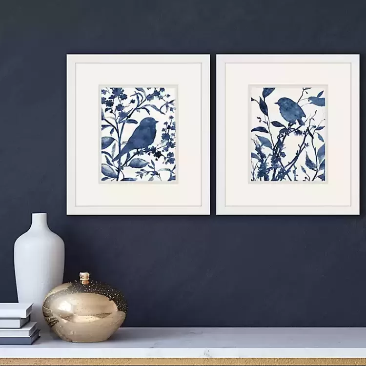 Bluebird Silhouette Framed Art Prints, Set of 2>Kirklands Home Fashion
