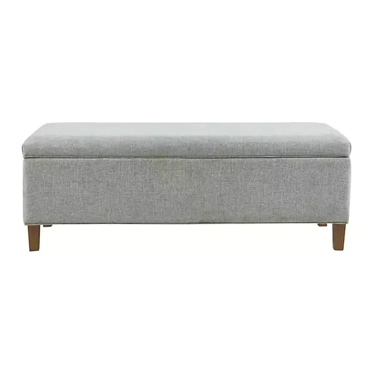 bluegray_upholstered_softclose_storage_bench_3.webp Blue-Gray Upholstered Soft-Close Storage Bench>Kirklands Home Cheap