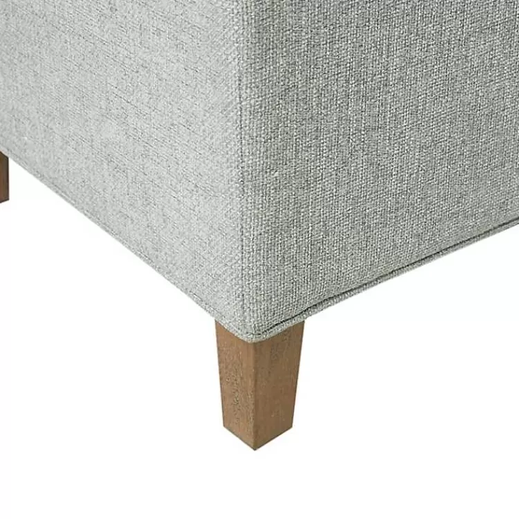 bluegray_upholstered_softclose_storage_bench_5.webp Blue-Gray Upholstered Soft-Close Storage Bench>Kirklands Home Cheap