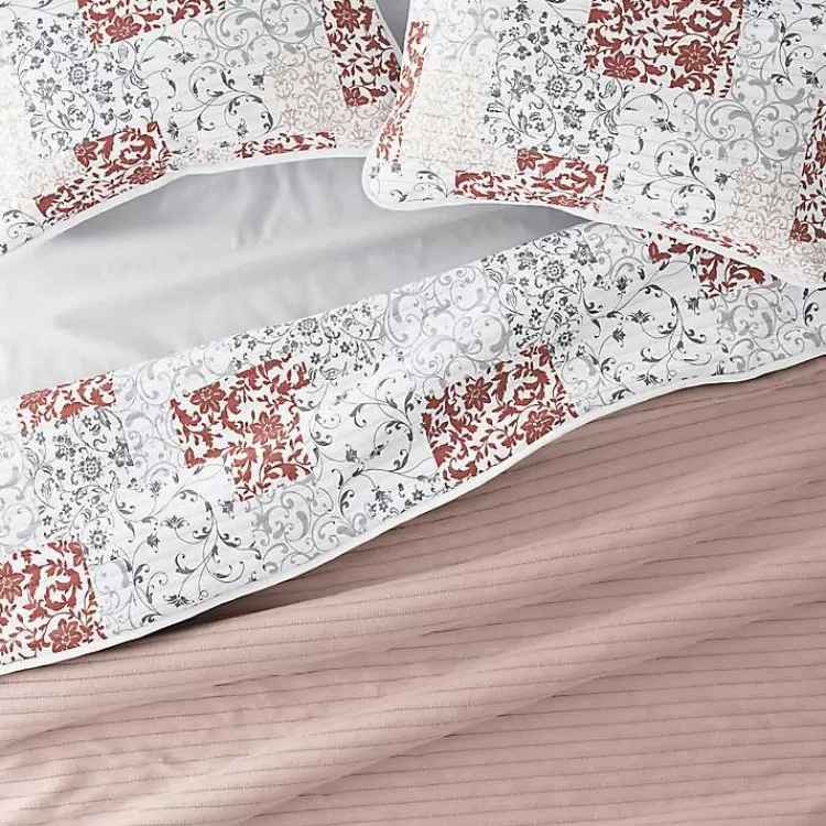 blush_patchwork_reversible_pc_queen_quilt_set_5.webp Blush Patchwork Reversible 3-pc. Queen Quilt Set>Kirklands Home Cheap