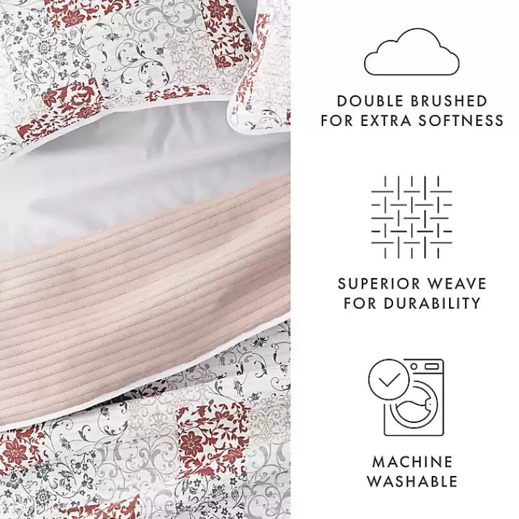 blush_patchwork_reversible_pc_queen_quilt_set_6.webp Blush Patchwork Reversible 3-pc. Queen Quilt Set>Kirklands Home Cheap
