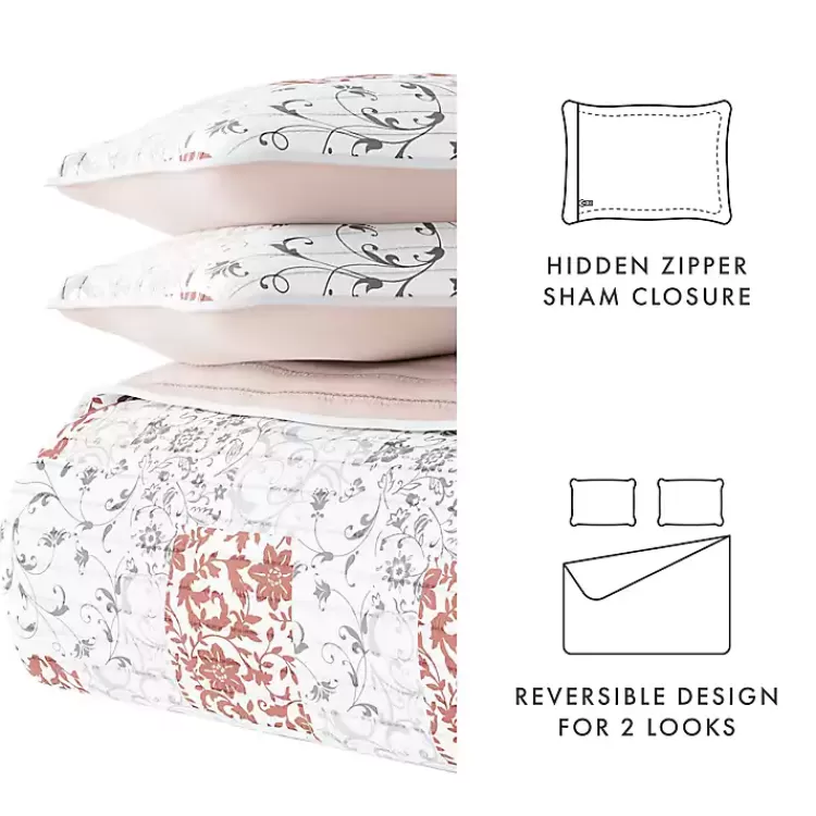 blush_patchwork_reversible_pc_queen_quilt_set_7.webp Blush Patchwork Reversible 3-pc. Queen Quilt Set>Kirklands Home Cheap