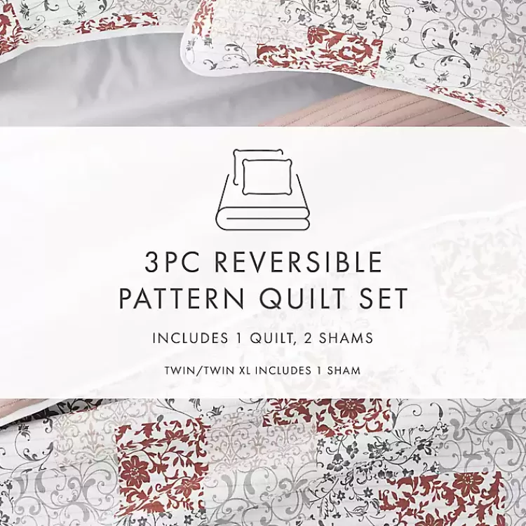 blush_patchwork_reversible_pc_queen_quilt_set_8.webp Blush Patchwork Reversible 3-pc. Queen Quilt Set>Kirklands Home Cheap