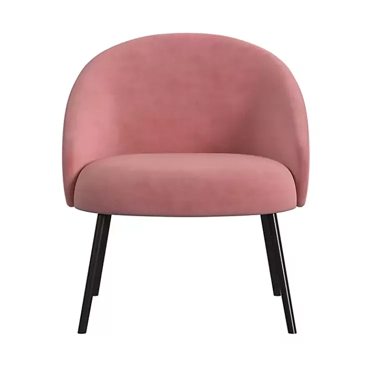 Blush Velvet Modern Accent Chair>Kirklands Home New