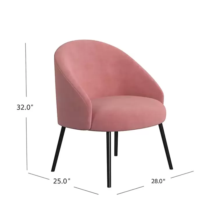 blush_velvet_modern_accent_chair_2.webp Blush Velvet Modern Accent Chair>Kirklands Home New