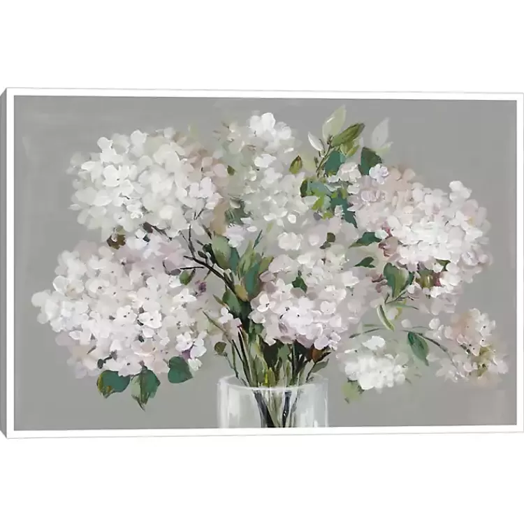Blushing Hydrangeas Framed Canvas Art Print>Kirklands Home Fashion