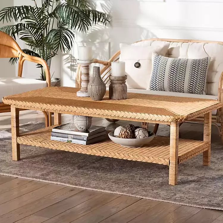 bohemian_braided_rattan_coffee_table_5.webp Bohemian Braided Rat Coffee Table>Kirklands Home Discount