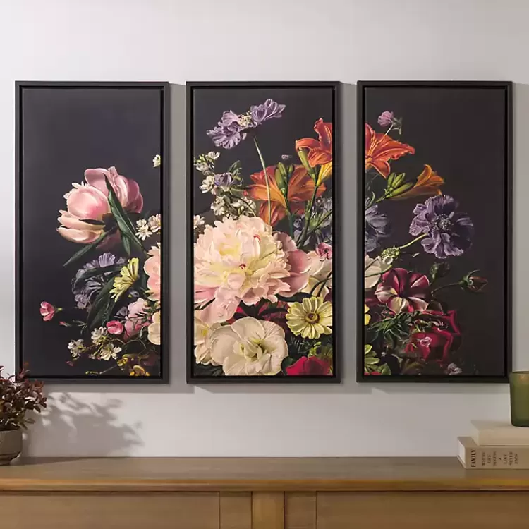 bold_bouquet_framed_art_prints_set_of__3.webp Bold Bouquet Framed Art Prints, Set of 3>Kirklands Home Online
