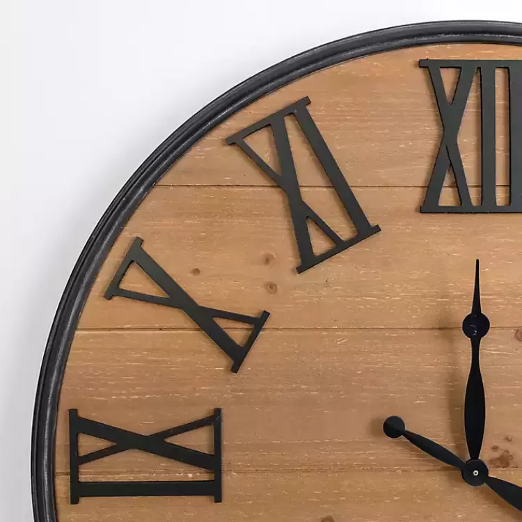 Boone Wood Plank Wall Clock>Kirklands Home Flash Sale