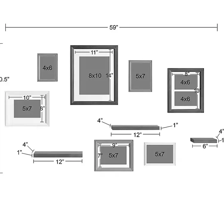 bordeaux_pc_gallery_wall_frame_and_shelf_set_6.webp Bordeaux 10-pc. Gallery Wall Frame and Shelf Set>Kirklands Home Cheap