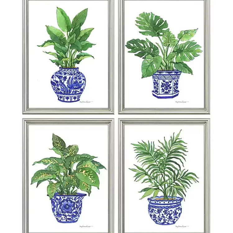 Botanical Blues Framed Art Prints, Set of 4>Kirklands Home Online