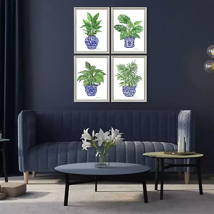 Botanical Blues Framed Art Prints, Set of 4>Kirklands Home Online