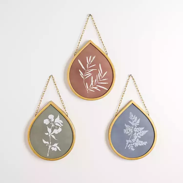 Botanical Raindrop Framed Art Prints, Set of 3>Kirklands Home Best