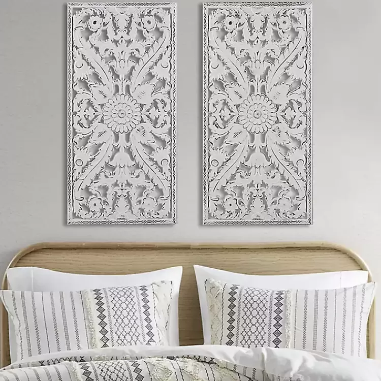 botanical_wood_carved_panel_wall_plaques_set_of__3.webp Botanical Wood Carved Panel Wall Plaques, Set of 2>Kirklands Home New