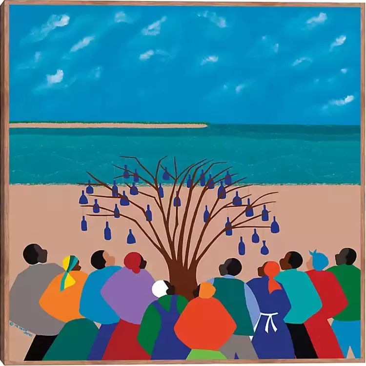 Bottle Tree Gullah Islands Framed Canvas Art Print>Kirklands Home Flash Sale