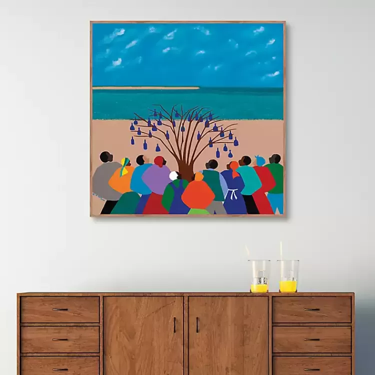Bottle Tree Gullah Islands Framed Canvas Art Print>Kirklands Home Flash Sale