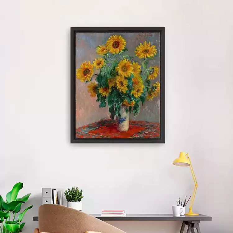 Bouquet of Sunflowers Framed Canvas Art Print>Kirklands Home Hot