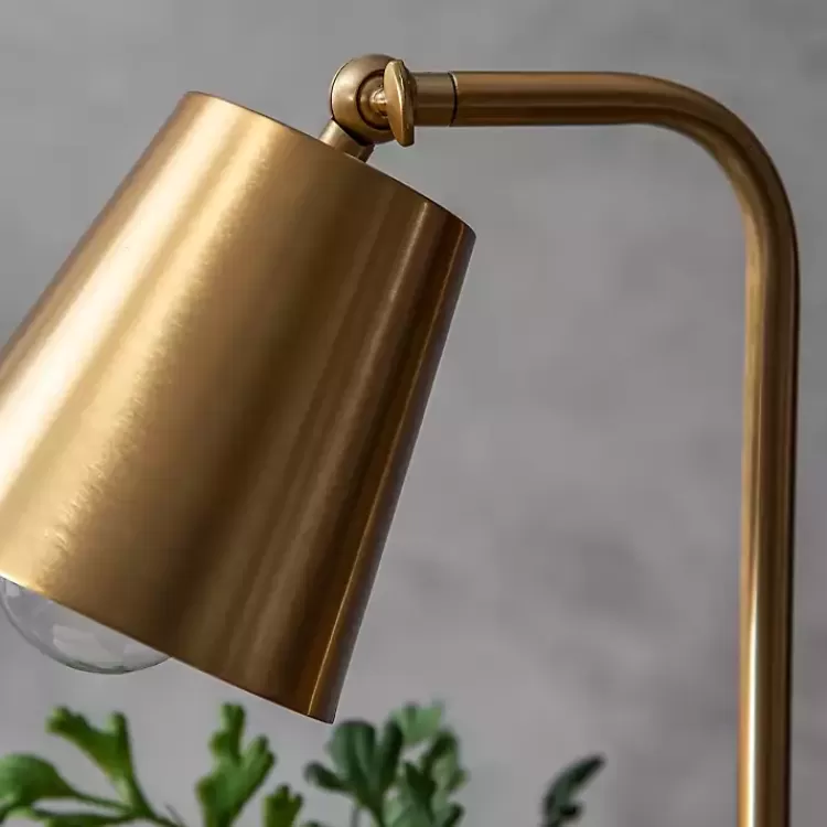brass_cone_desk_lamp_with_marble_base_4.webp Brass Cone Desk Lamp with Marble Base>Kirklands Home Flash Sale