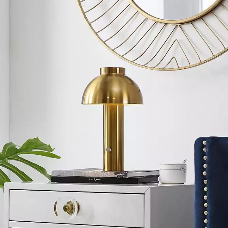 brass_dome_led_cordless_table_lamp__in_4.webp Brass Dome LED Cordless Table Lamp, 12 in.>Kirklands Home Hot