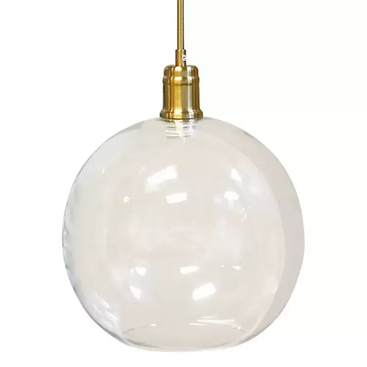Brass Glass Globe Pendant Light>Kirklands Home Clearance