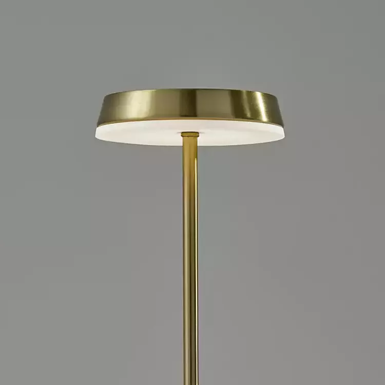 Brass Metal Disc Frosted Light Cordless Table Lamp>Kirklands Home Discount