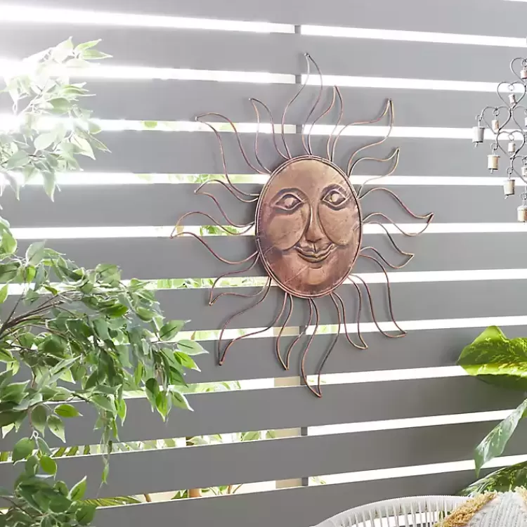 Brass Sun Metal Outdoor Wall Plaque>Kirklands Home Best Sale