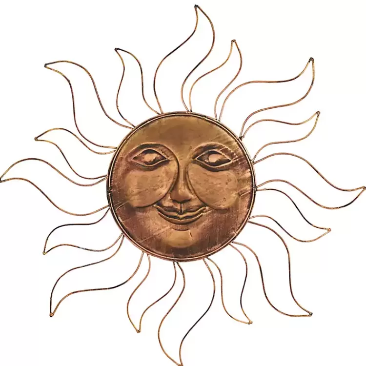 Brass Sun Metal Outdoor Wall Plaque>Kirklands Home Best Sale