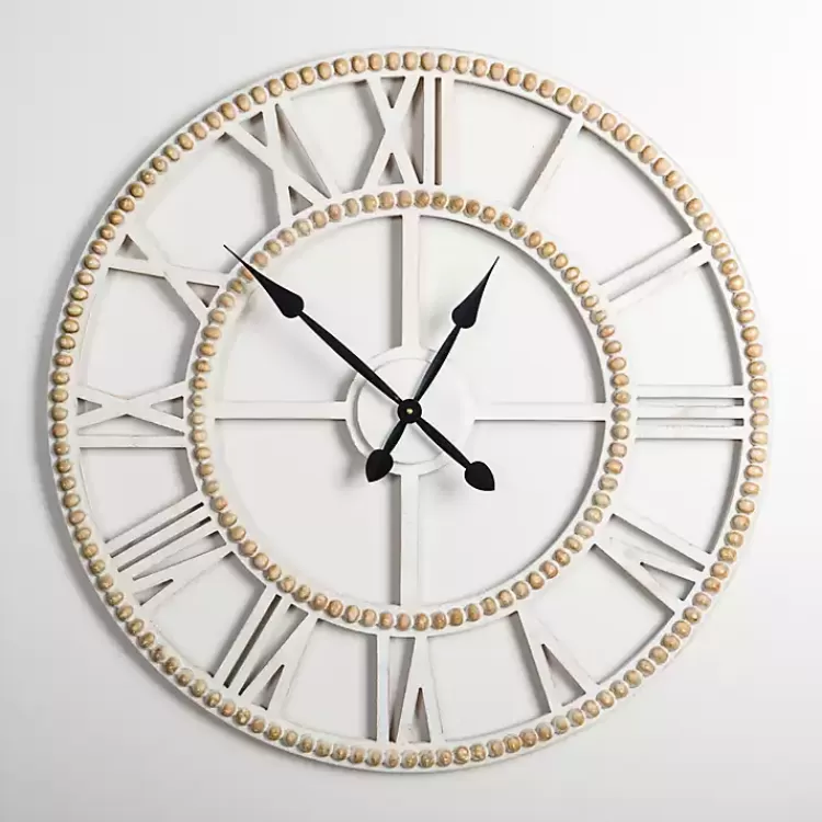 Brett Beaded Wood Wall Clock>Kirklands Home Cheap