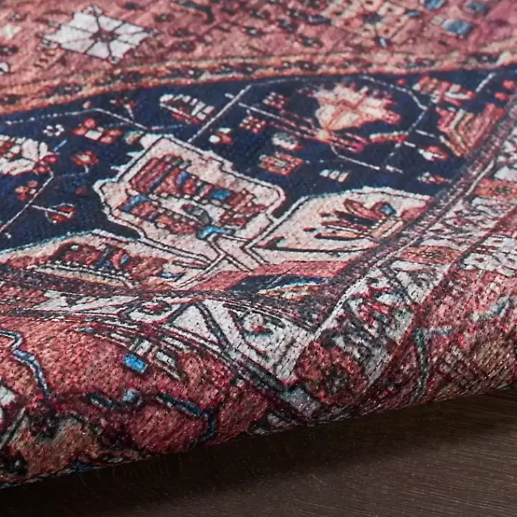 Brick Vintage Medallion Washable Area Rug, 5x7>Kirklands Home Clearance