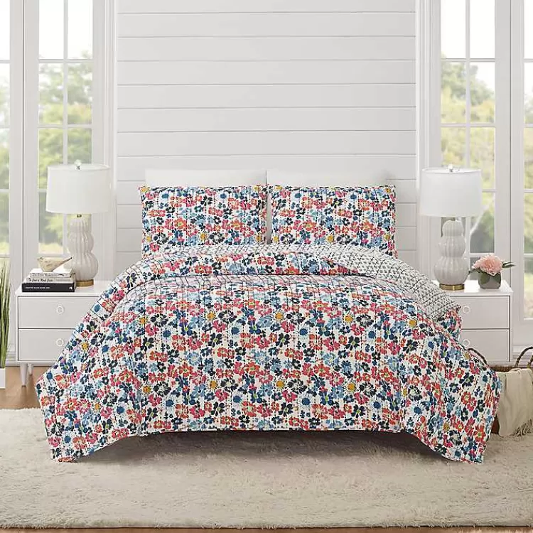 Bright Blossom 3-pc. Full/Queen Quilt Set>Kirklands Home Best Sale