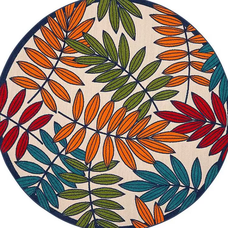 Bright Branches Round Outdoor Area Rug, 7x7>Kirklands Home Sale