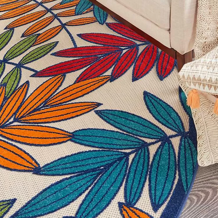 bright_branches_round_outdoor_area_rug_x_6.webp Bright Branches Round Outdoor Area Rug, 7x7>Kirklands Home Sale