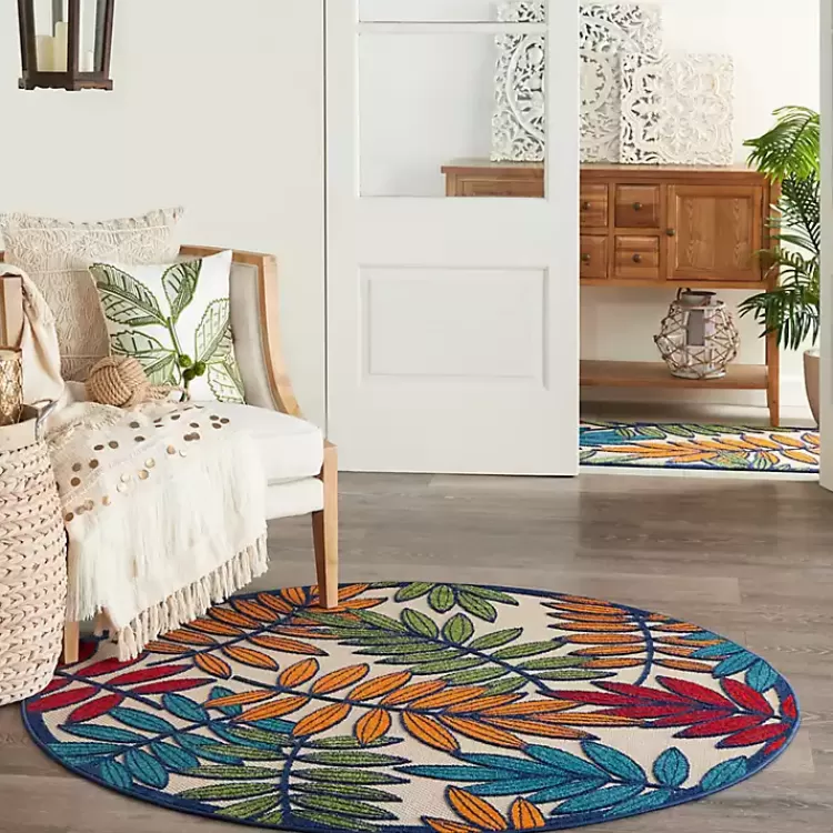 bright_branches_round_outdoor_area_rug_x_7-1.webp Bright Branches Round Outdoor Area Rug, 5x5>Kirklands Home Hot