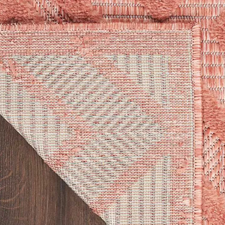 Bright Coral Diamond Outdoor Area Rug, 6x9>Kirklands Home Online