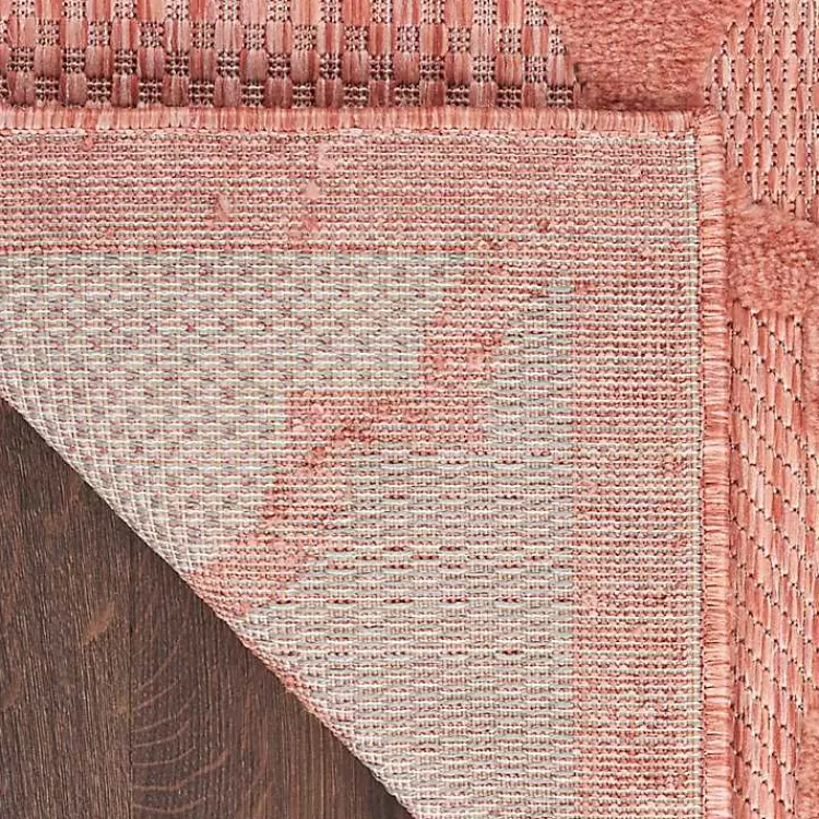 bright_coral_trellis_outdoor_area_rug_x_2.webp Bright Coral Trellis Outdoor Area Rug, 4x6>Kirklands Home Outlet