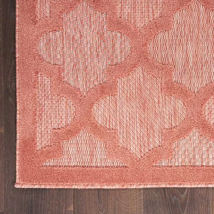 bright_coral_trellis_outdoor_area_rug_x_3.webp Bright Coral Trellis Outdoor Area Rug, 4x6>Kirklands Home Outlet